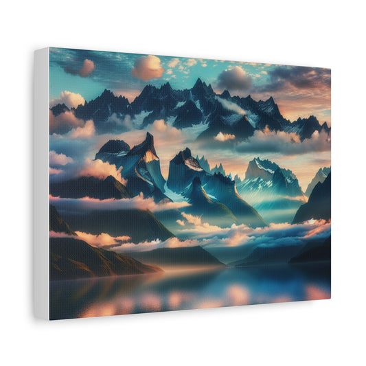 Majestic Mountain Canvas Print – Alpine Landscape Wall Art for Nature Lovers