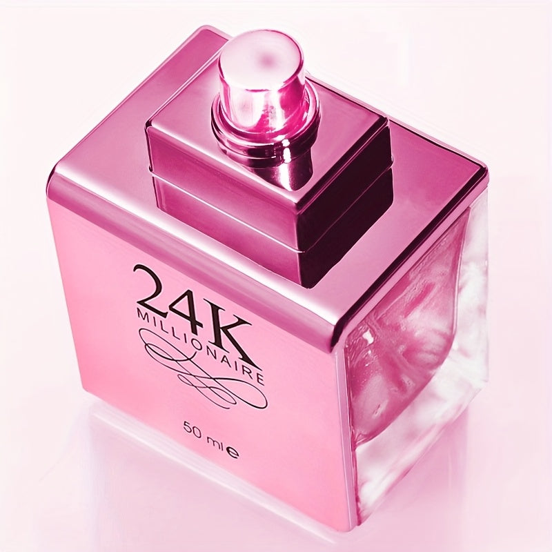 1.7oz Women's Perfume Spray, Long-Lasting Fruity Scent in Pink Bottle, Exudes Charm and Elegance for Any Occasion---The Perfect Gift
