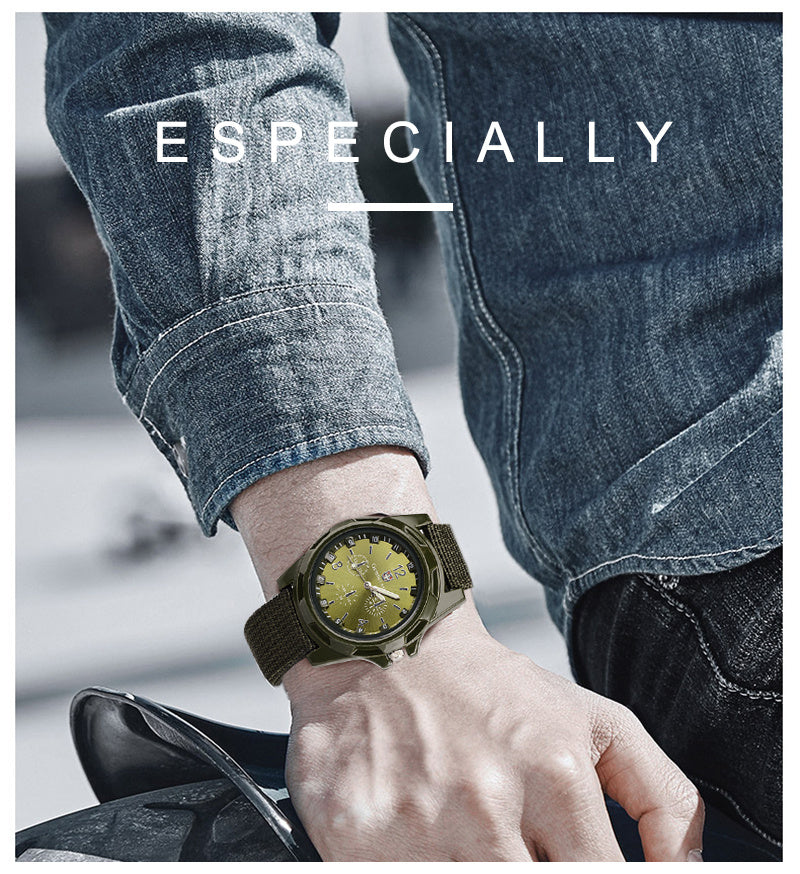Military Sports Men's Watch Nylon Strap Quartz Wristwatch