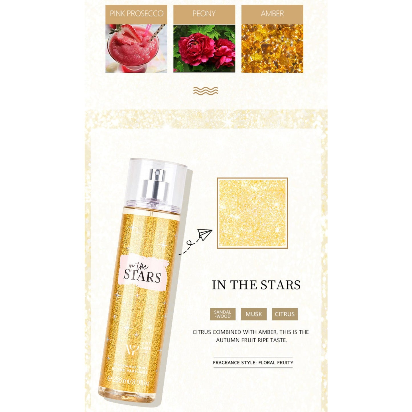 236ml Victoria's Floral Season Body Spray Perfume for Women - Long-lasting Floral and Fruity Fragrance bottle packaging