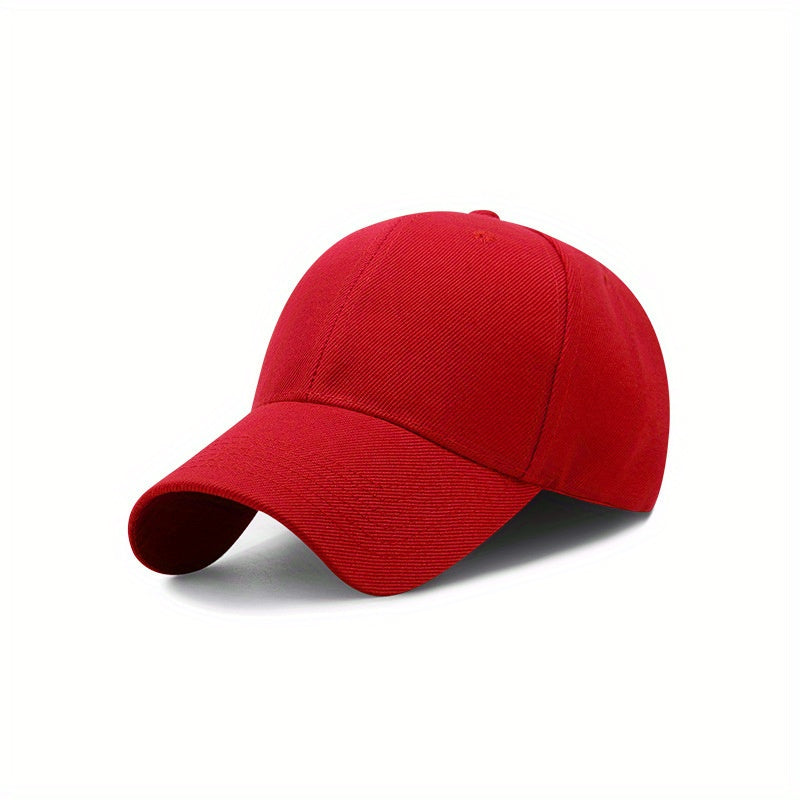 1pc Men&Women's Vintage Simple Solid Adjustable Curved Brim Baseball Cap For Outdoor