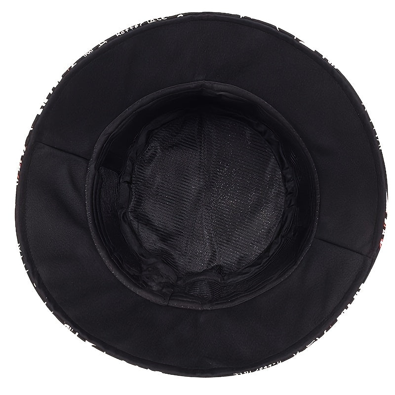 1pc Trendy Men's Graffiti Bucket Hat for Street Style and Hip Hop Fashion