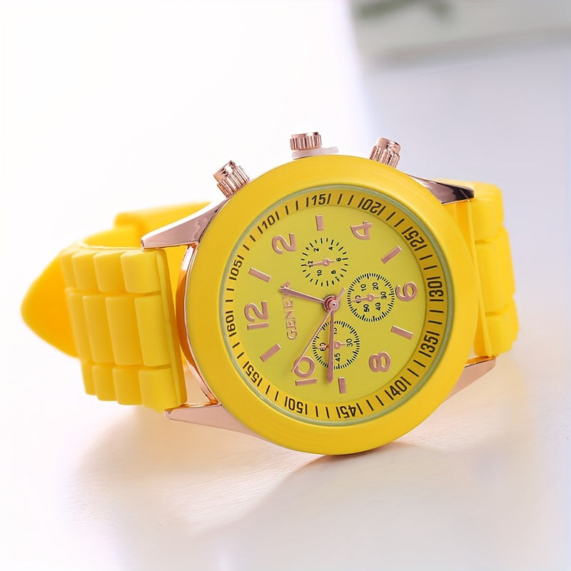 Minimalist Silicone Casual Quartz Watch Women Crystal Silicone Watches Wrist Watch