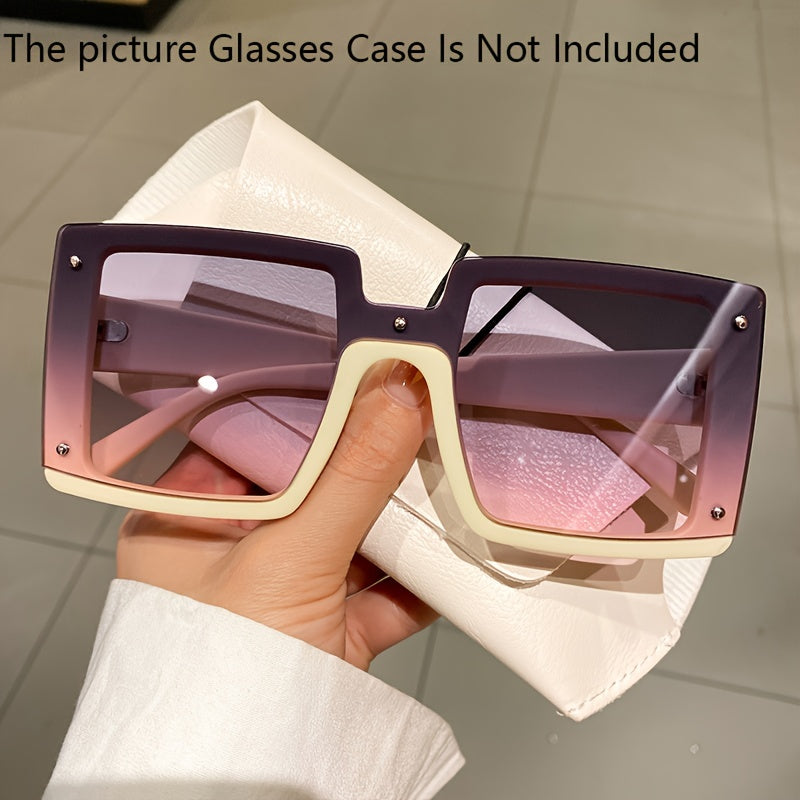 Oversized Square Men Women Trendy Eyewear Fashion Luxury Brand Design Shades