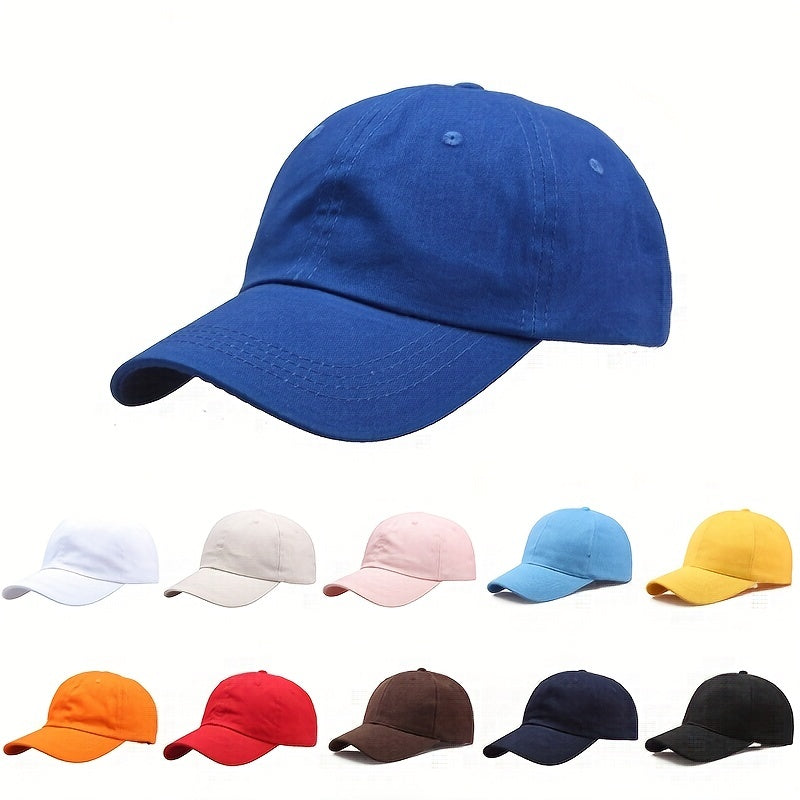 1pc Men&Women's Vintage Simple Solid Adjustable Curved Brim Baseball Cap For Outdoor