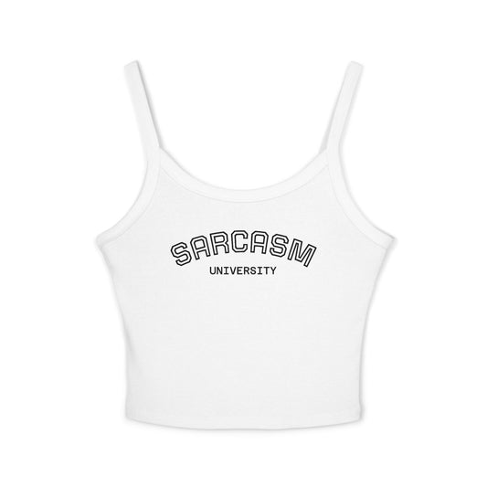 Sarcasm University Spaghetti Strap Tank Top – Fun & Trendy Women’s Apparel
