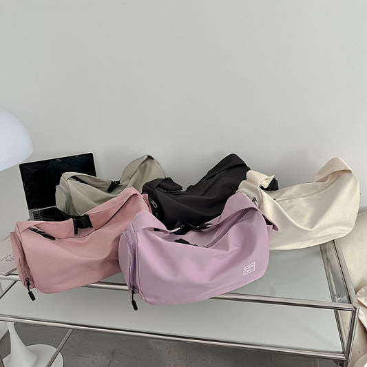 Lightweight Sports Gym Duffel Bag with Shoe Compartment, Crossbody Travel Bag for Weekend Trips