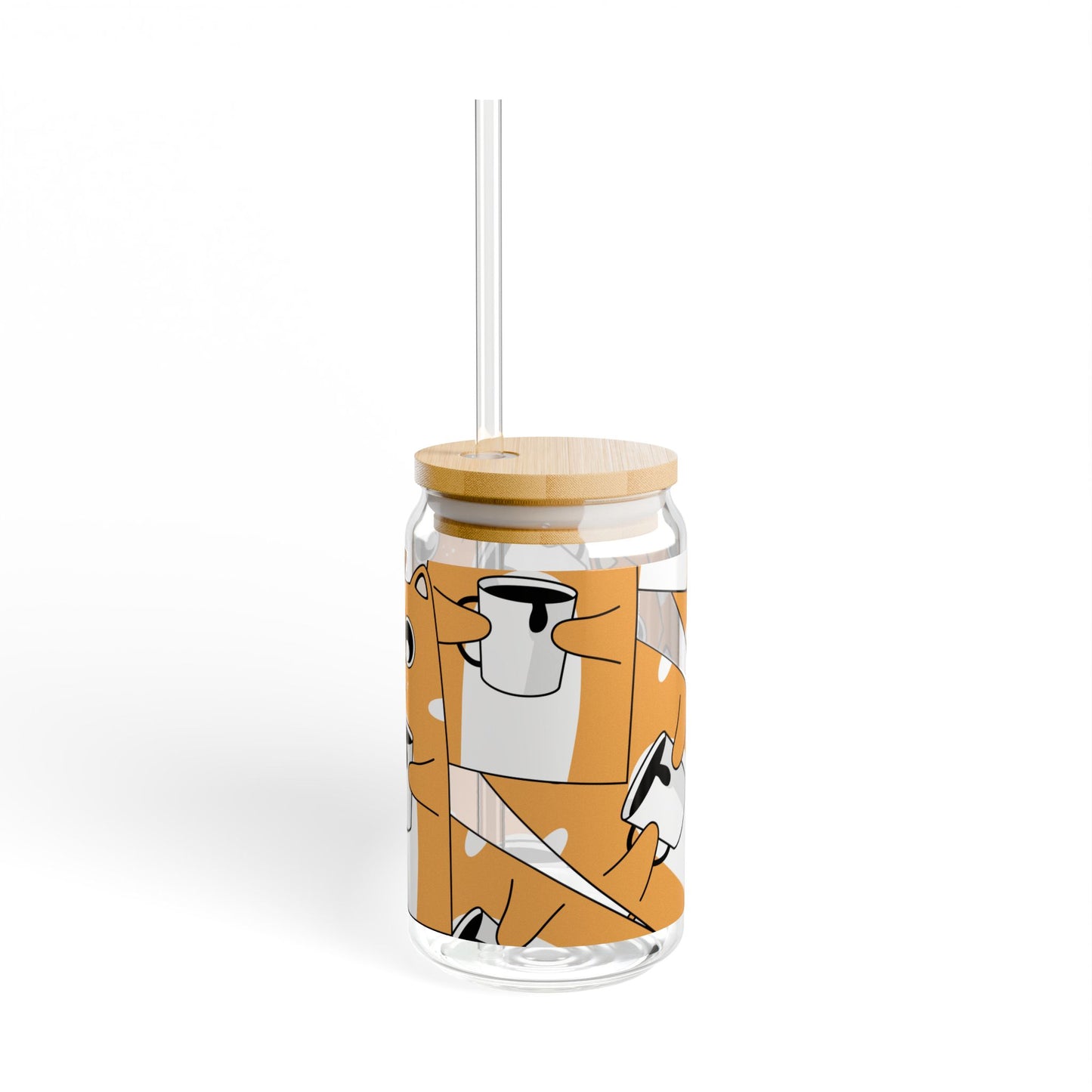 Cute Cat Sipper Glass, 16oz - Fun Drinkware for Cat Lovers, Perfect for Parties, Gifts, Kids, and Home Decor