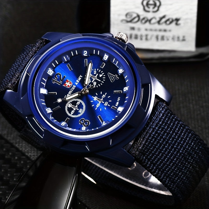 Military Sports Men's Watch Nylon Strap Quartz Wristwatch