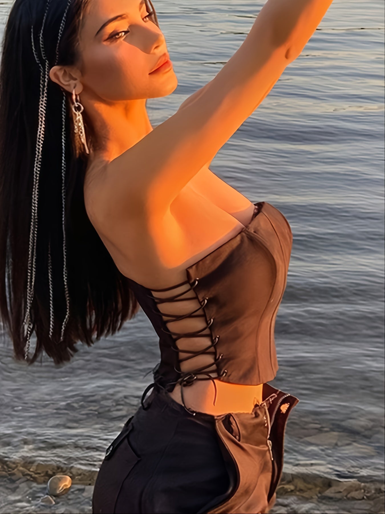Sensual Cut-Out Camisole Tank Tops - Tanks & Camis with Off Shoulder, Backless, and Small Sling Designs - Women's Sexy Summer Clothing for Casual Outings and Date Nights