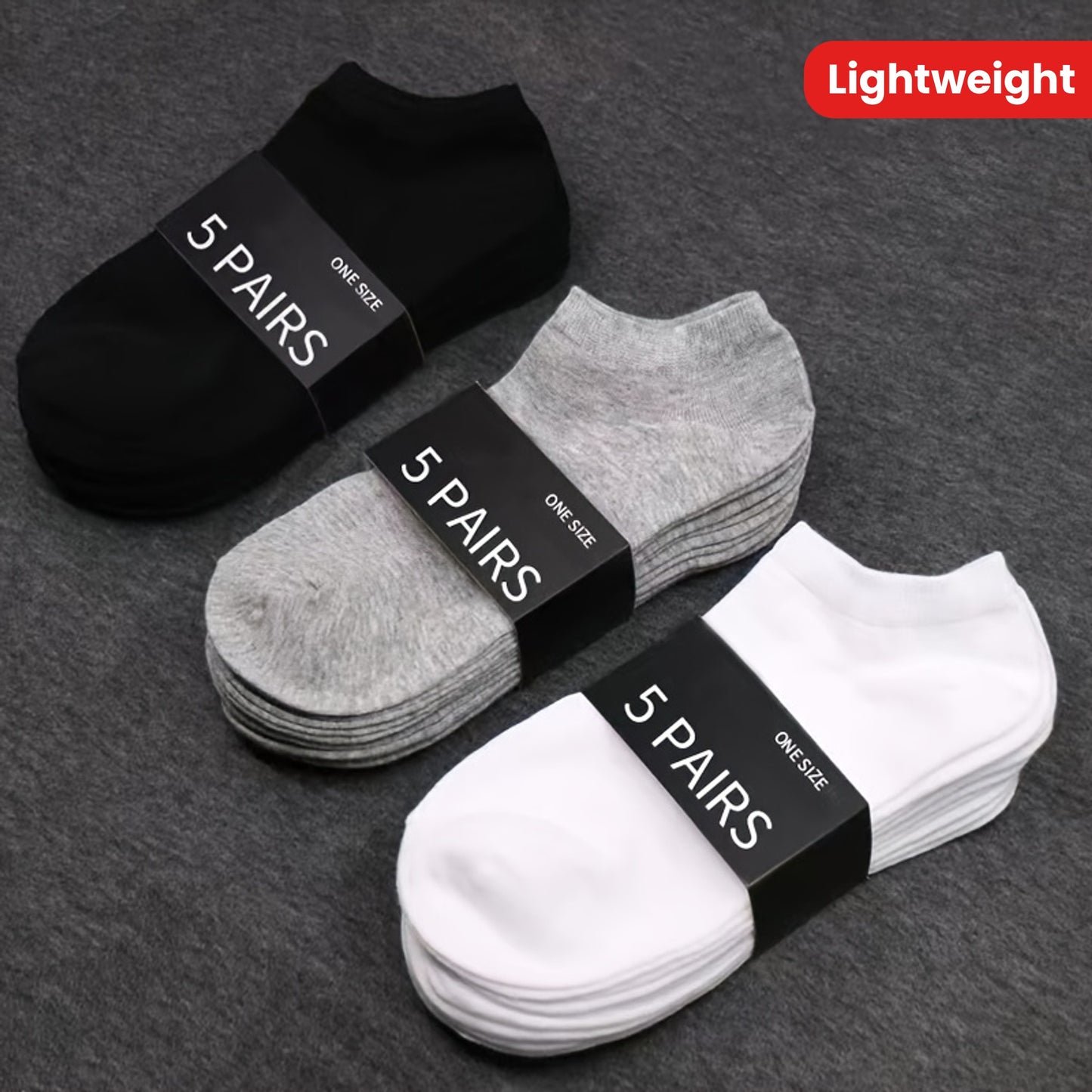1/5/10/15/30 pair Essential Ankle Socks - 1/5/10/15/30 Pairs, Soft & Lightweight, Low Cut, Women's Stockings & Hosiery