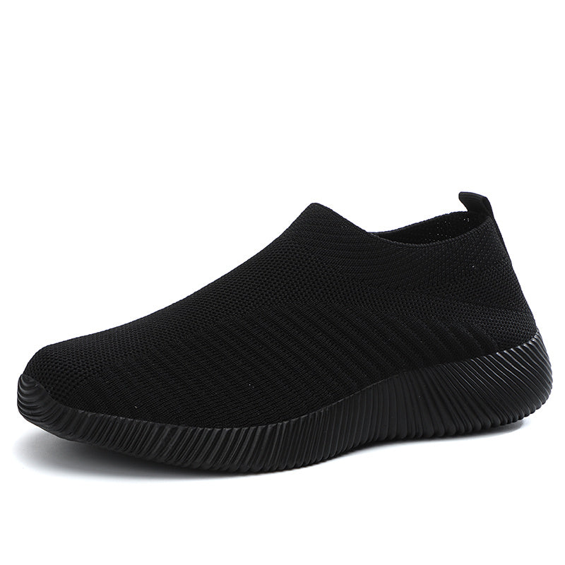 Women's Casual Sneakers, Lightweight Soft Bottom Running Shoes, Breathable Slip-on Walking Shoes plus size