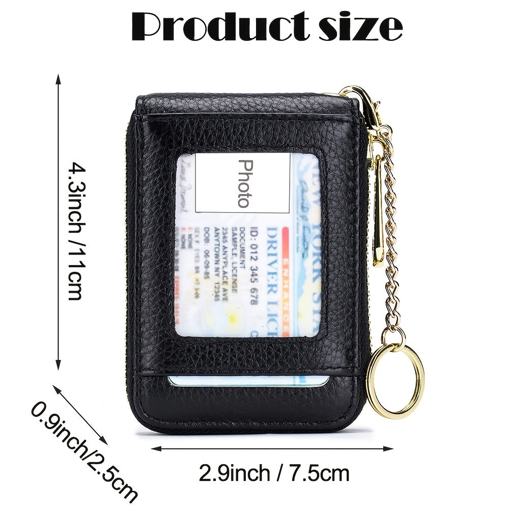 Premium RFID Blocking Card Holder Wallet - Secure Zip Around Design with Multiple Compartments for Easy Organization - Stylish Casual Style for Everyday Use