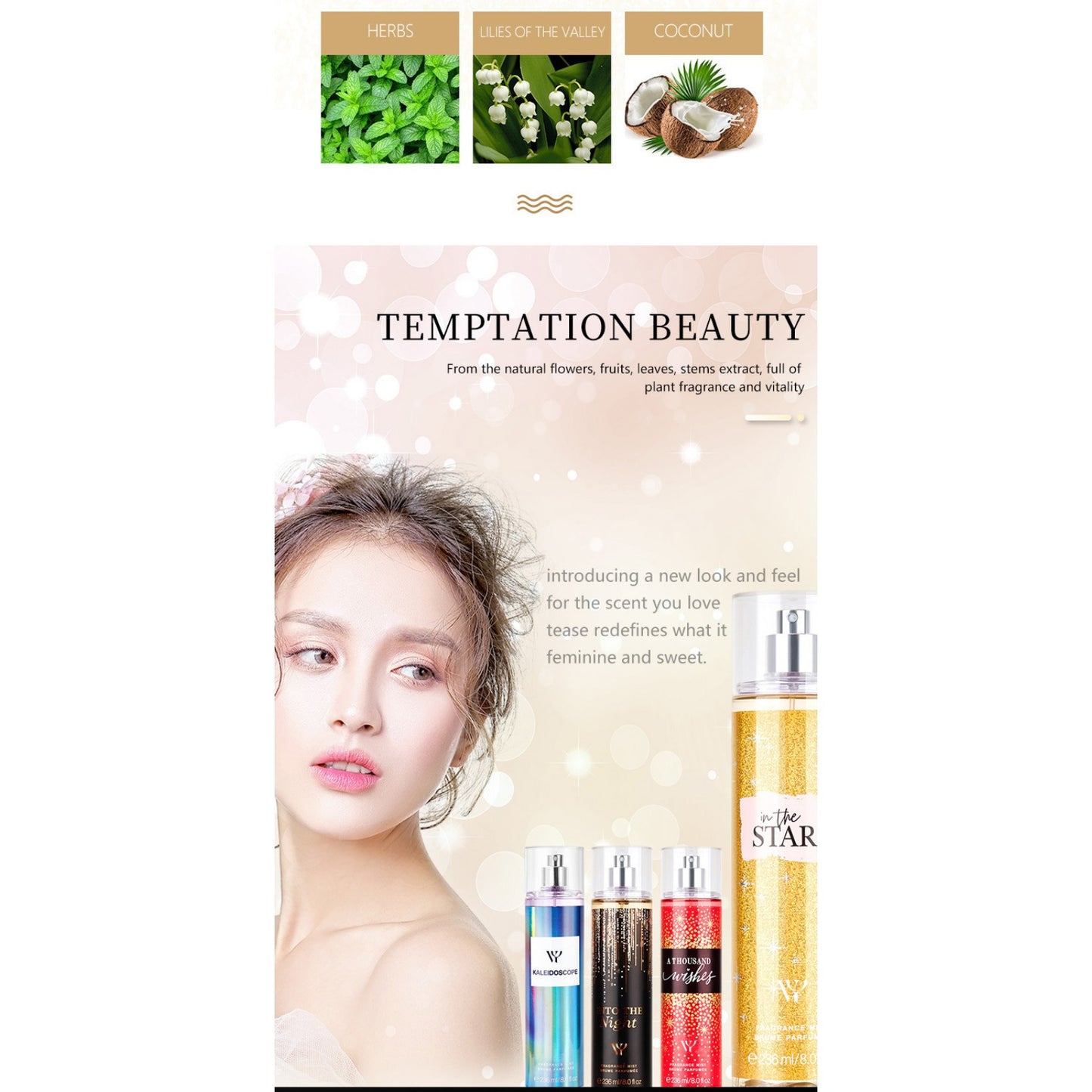 236ml Victoria's Floral Season Body Spray Perfume for Women - Long-lasting Floral and Fruity Fragrance bottle packaging