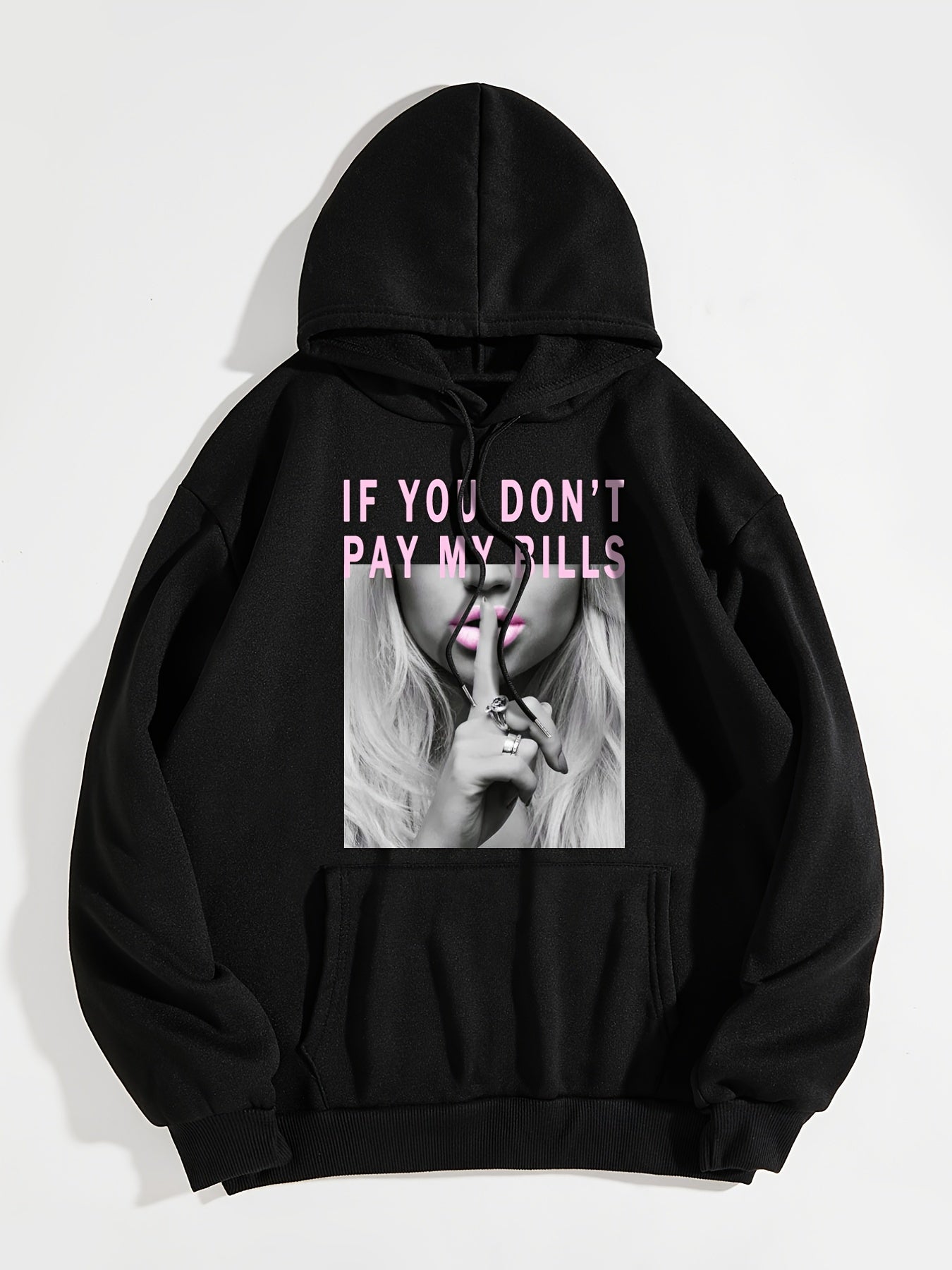 Vibrant Graphic Kangaroo Pocket Thermal Hoodie - Soft, Breathable, and Stylish Drawstring Long Sleeve Sweatshirt for Women - Casual Printed Fashion Clothing with Relaxed Fit