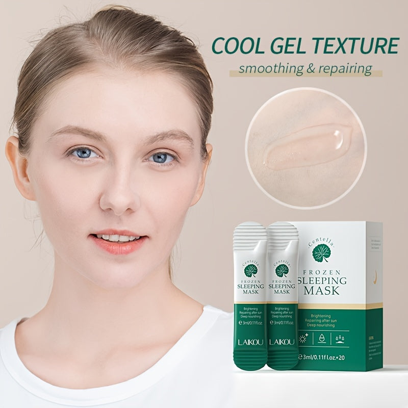 20pcs Centella Asiatica Jelly Face Mask: Moisturize, Nourish & Deep Clean Skin - Skin Care Essentials! Travel Essential