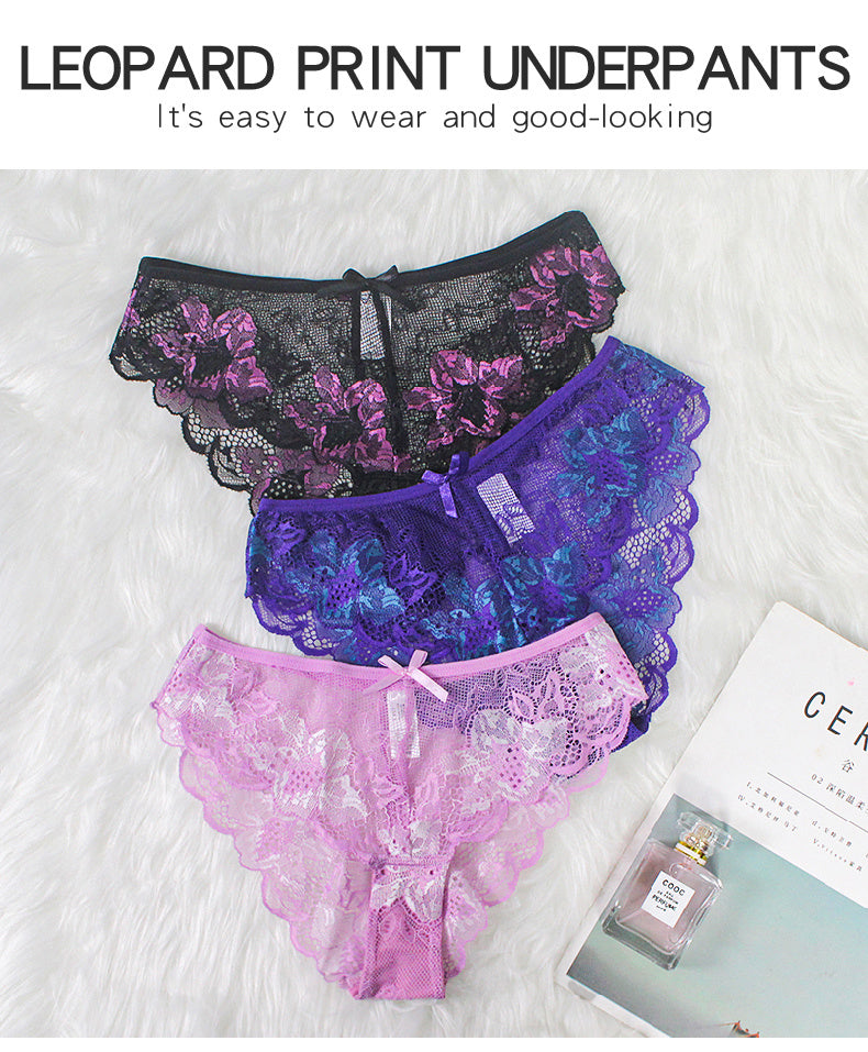Women's Sexy Lace Panties, Women's Sheer Cutout Lace Bikini Panties