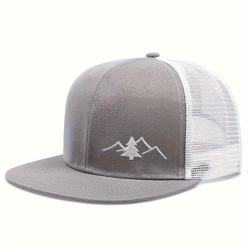 Classic Cotton Embroidery Truck Driver Cap - Stylish Peaked Design, Breathable, Hip-Hop Inspired, Perfect for Outdoor Activities and Skateboarding - Ideal Gift for Men and Women