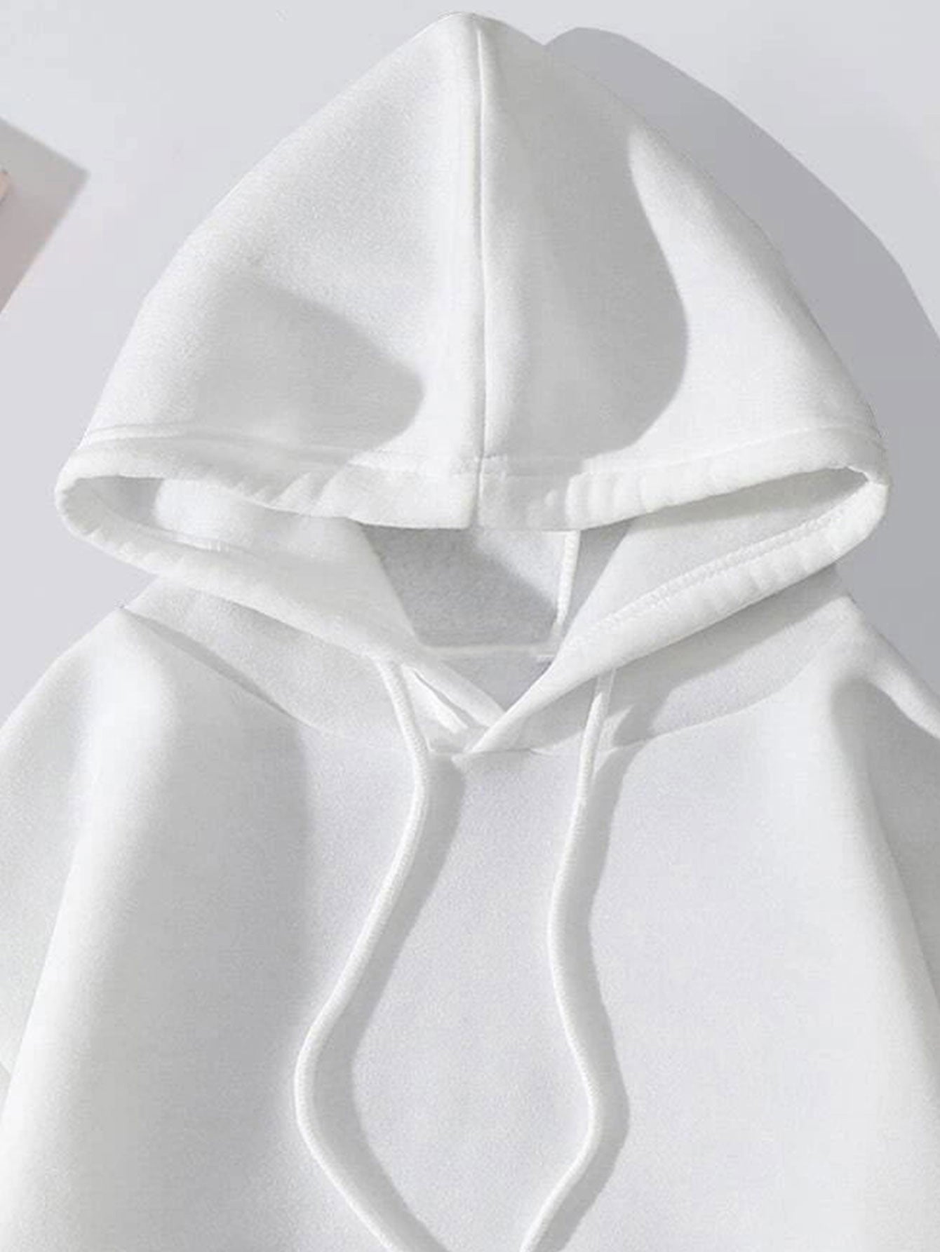 Women's Cozy Thermal Pullover Hoodie - Stylish Alphabetic Print, Kangaroo Pocket, Drawstring, Pleated Hem, Fall/Winter Casual Wear