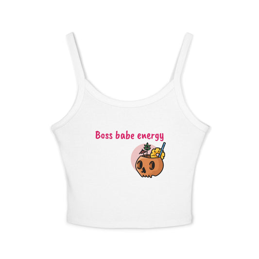 Boss Babe Energy Spaghetti Strap Tank Top for Women