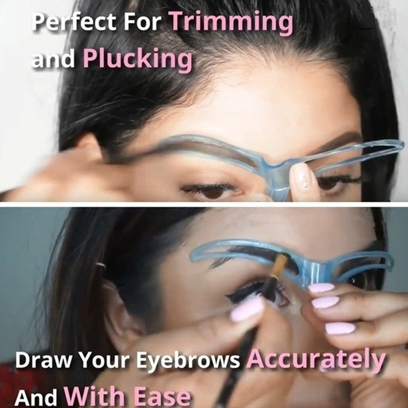 Easy-to-Use Eyebrow Shaping Kit - 8 Styles, Durable PVC Grooming Cards with Handle for Perfectly Defined Brows, Eyebrow Trimmer