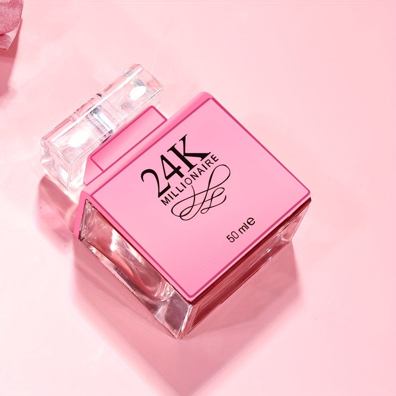 1.7oz Women's Perfume Spray, Long-Lasting Fruity Scent in Pink Bottle, Exudes Charm and Elegance for Any Occasion---The Perfect Gift