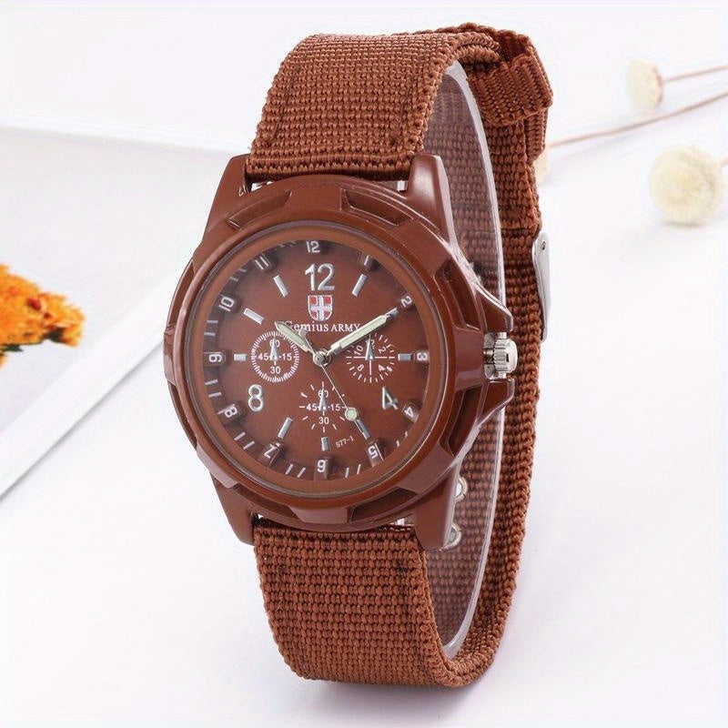 Military Sports Men's Watch Nylon Strap Quartz Wristwatch