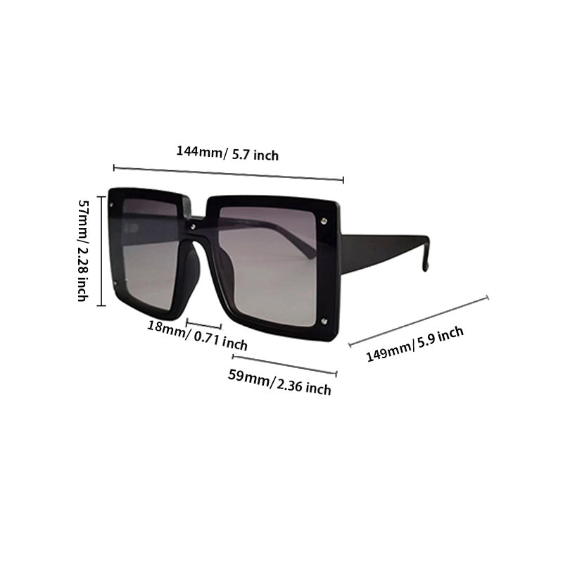 Oversized Square Men Women Trendy Eyewear Fashion Luxury Brand Design Shades