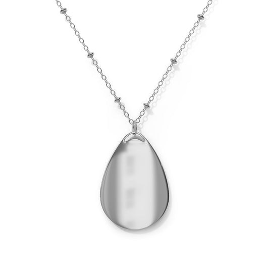Personalized Family Oval Necklace - Cherished Moments in Silver