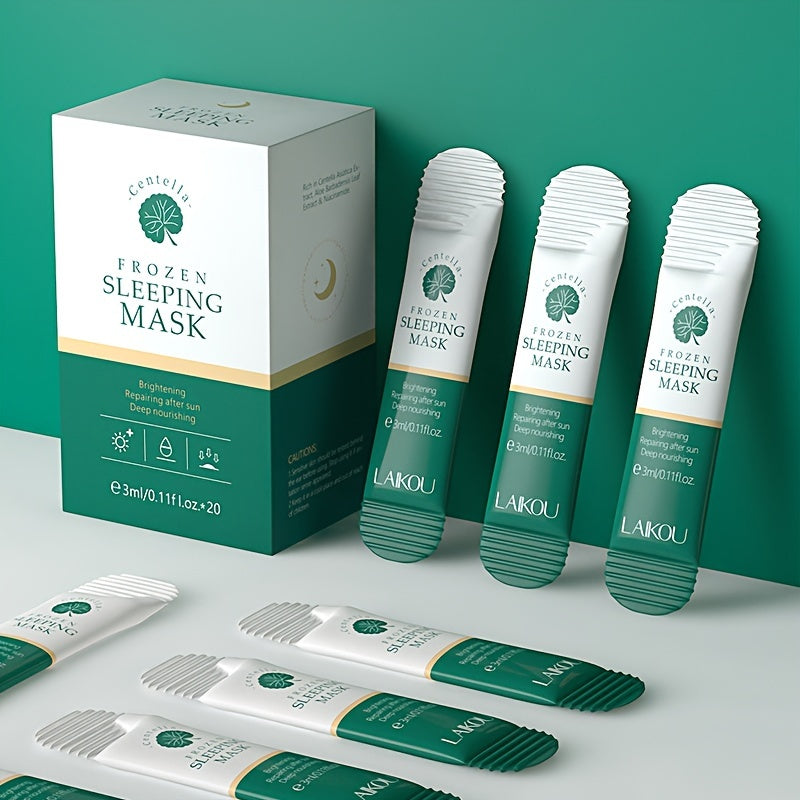 20pcs Centella Asiatica Jelly Face Mask: Moisturize, Nourish & Deep Clean Skin - Skin Care Essentials! Travel Essential