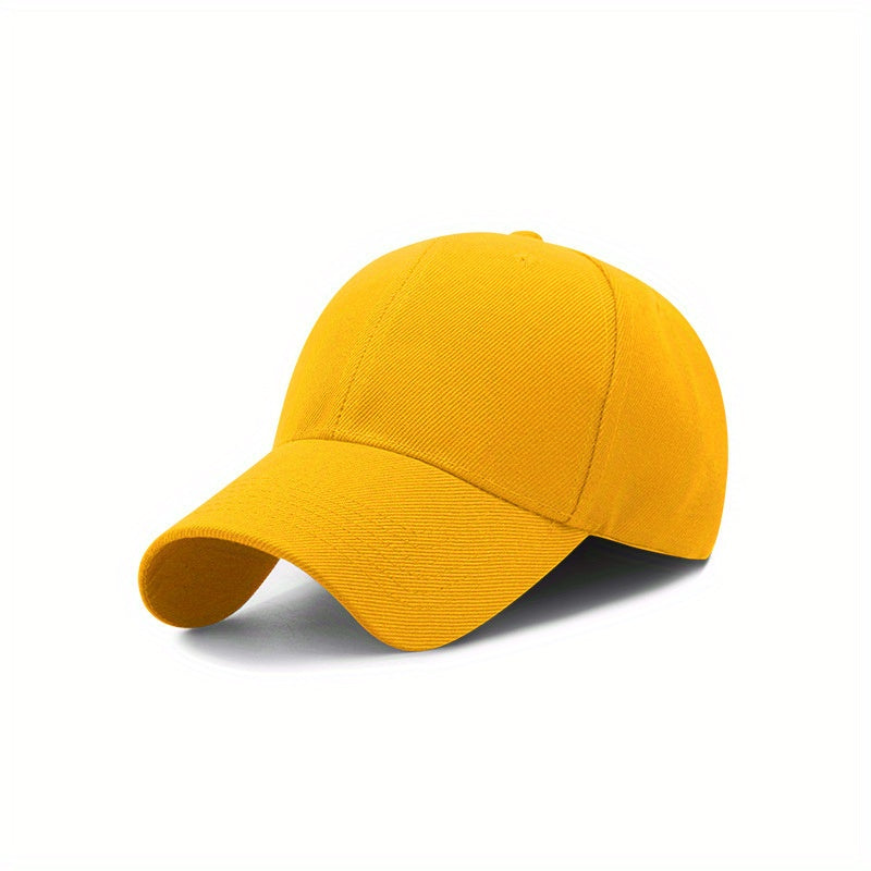1pc Men&Women's Vintage Simple Solid Adjustable Curved Brim Baseball Cap For Outdoor