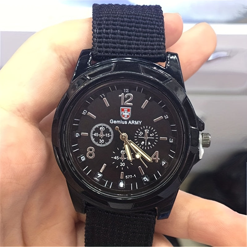 Military Sports Men's Watch Nylon Strap Quartz Wristwatch