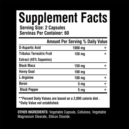 Men's Supplements - Enhances Energy Endurance and Promotes Lean Muscle Growth - 120 Capsules
