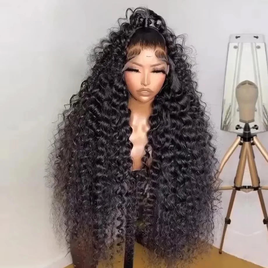 YKB 30 40 Inch Curly Wigs 13x6 HD Lace Frontal Wig Human Hair Loose Deep Wave 200Density 13x4 Lace Front Wig Brazilian For Women