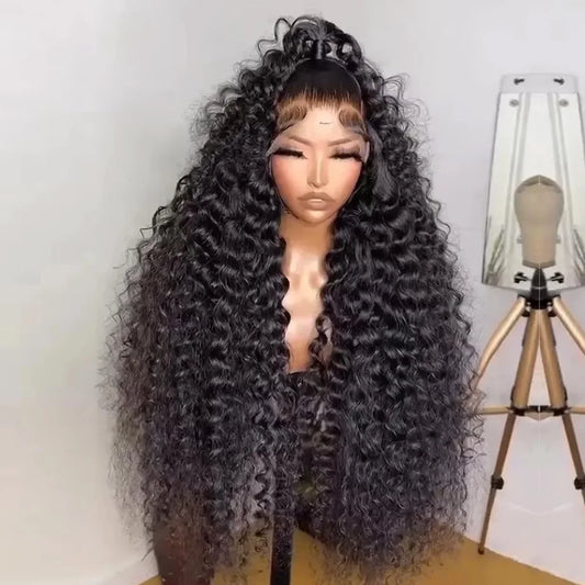 YKB 30 40 Inch Curly Wigs 13x6 HD Lace Frontal Wig Human Hair Loose Deep Wave 200Density 13x4 Lace Front Wig Brazilian For Women