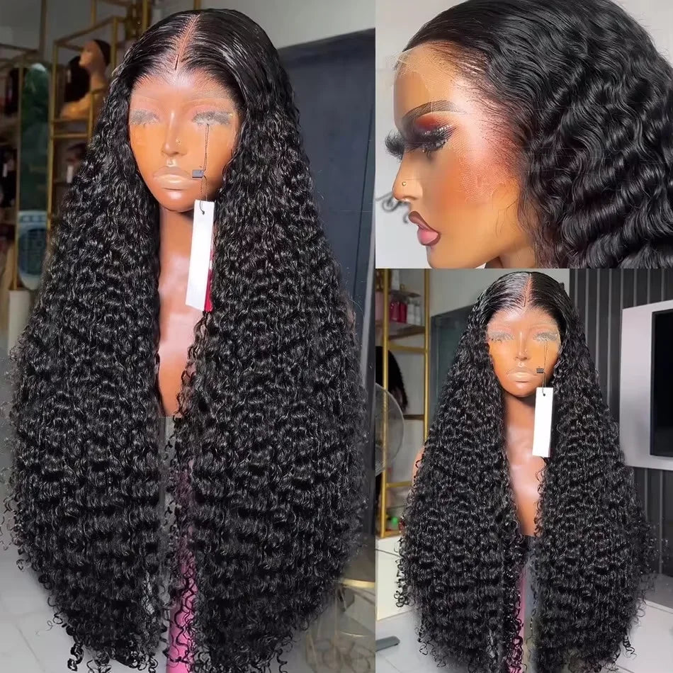 YKB 200% 30 40 Inch HD 13x6 Curly Wigs Human Hair Loose Deep Wave Glueless Preplucked 13x4  Lace Front Wig 6x6 Closure For Women