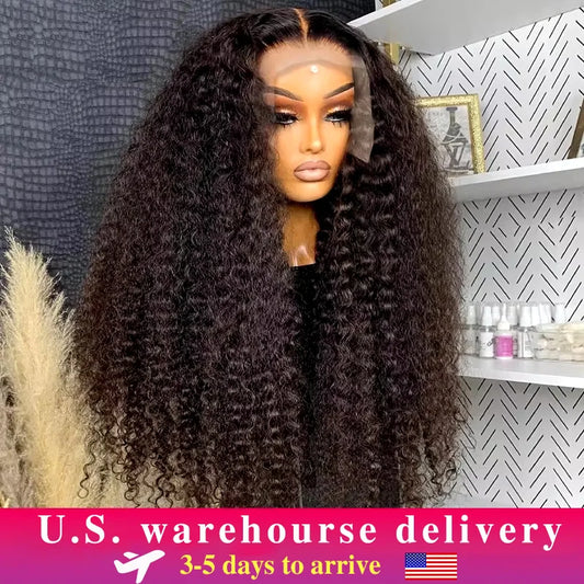 YKB Deep Wave 13x6 HD Lace Front Human Hair Wig Water Wave 30 Inch 13x4 Lace Frontal Wig 200% Brazilian Curly Wigs For Women