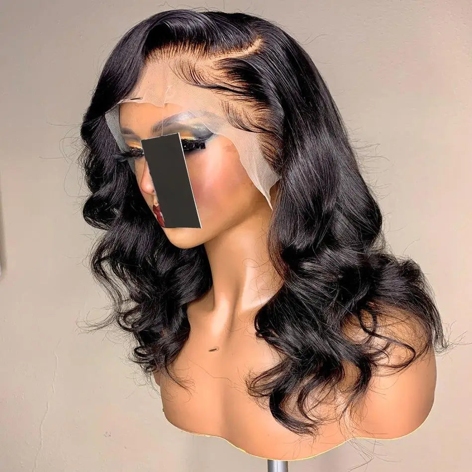 Brazilian Short Bob 13x6 HD Transparent Lace Front Body Wave 13x4 Lace Frontal Human Hair Wavys 5x5 Closure Wig For Women
