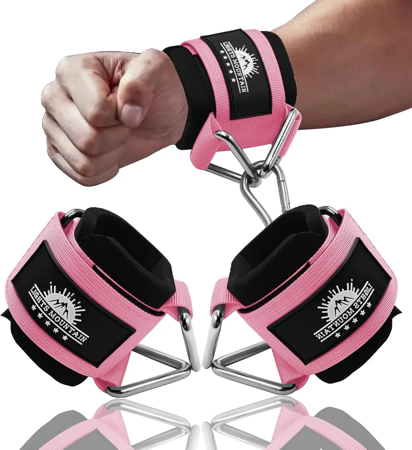 Adjustable Wrist Cuffs Neoprene Padded Straps for Cable Machines Resistant Band Strength Training Fitness Equipment