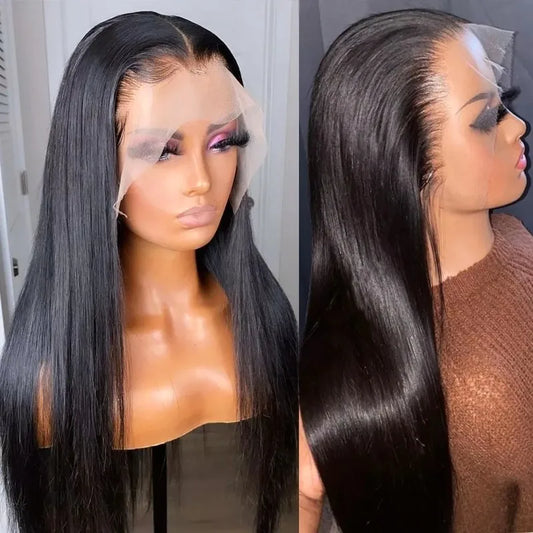 Cheap10A Wholesale Silk Straight 13x4 13x6 HD Transparent Lace Front Lace 100% Nature Indian Hair Remy Human Hair Wigs for Women