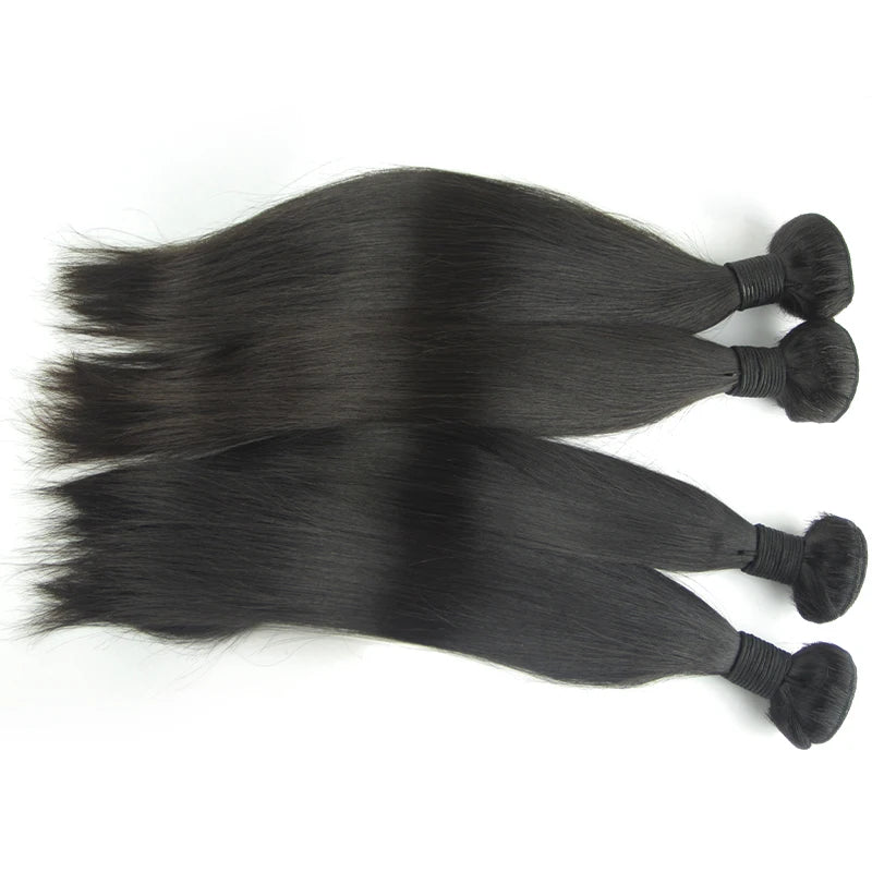 Wholesale Factory Price Quality Cuticle Aligned Human Hair Extension Bone Straight Bundle Black Women Hot Selling 1B Wave Style