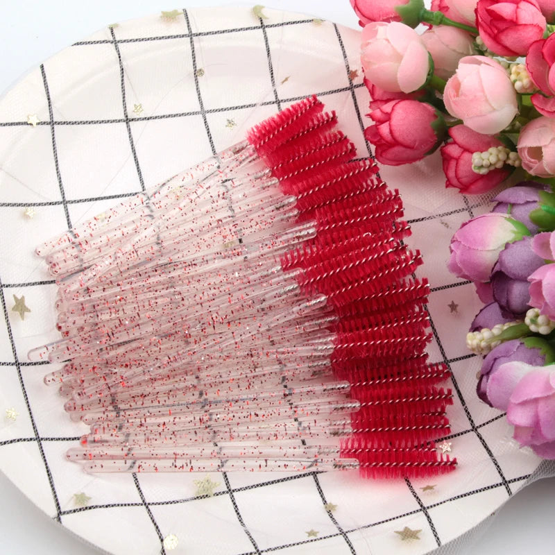 5/25/50 Pcs Eyelash Brushes Makeup Brushes Disposable Mascara Wands Applicator Spoolers Eye Lashes Cosmetic Brush Makeup Tools