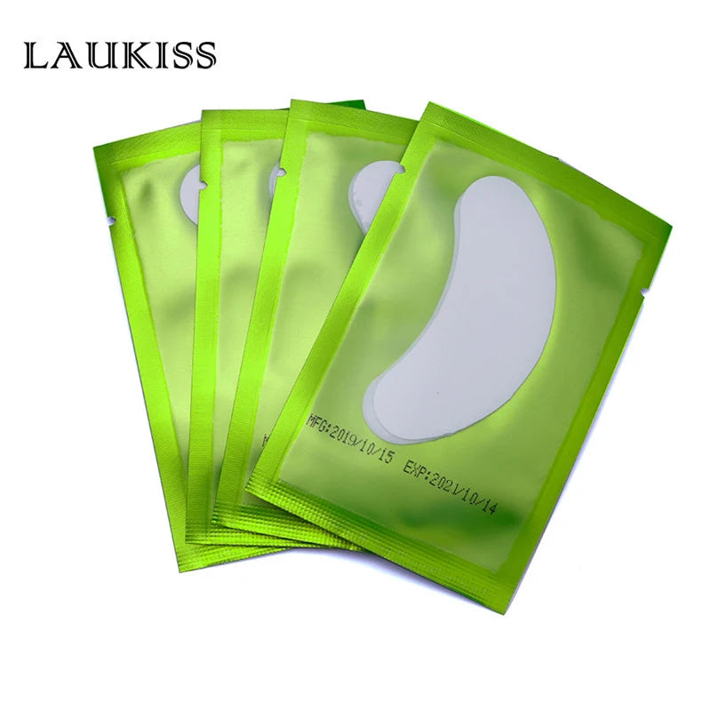 Laukiss 50/100/200Pairs Eyelash Pad Gel Patch Grafting Eyelashes Lint free Under Eye Patches For Eyelash Extension  Makeup Tools