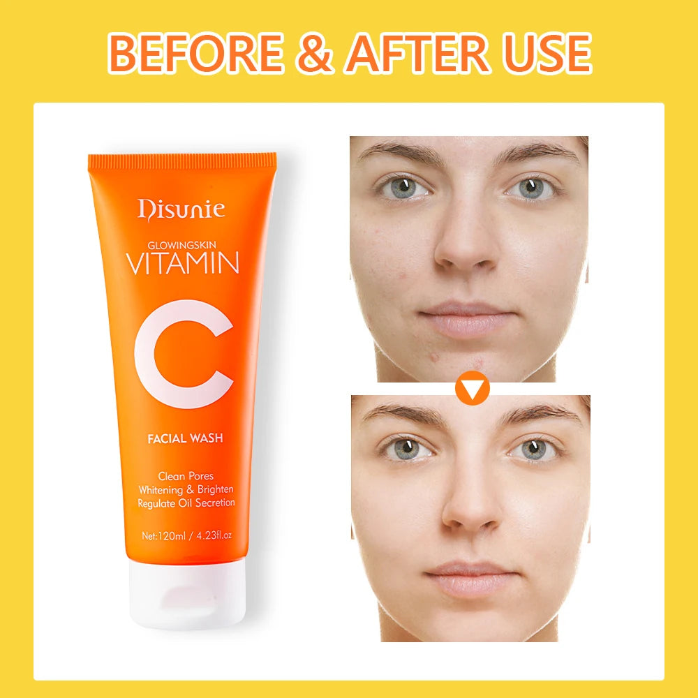 Chinese Vitamin C Amino Acid Facial Cleanser Face Glow and Cleans Brightening Oil Control Face Wash for Men Women