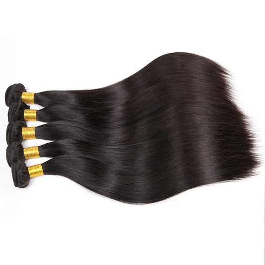 Wholesale Factory Price Quality Cuticle Aligned Human Hair Extension Bone Straight Bundle Black Women Hot Selling 1B Wave Style