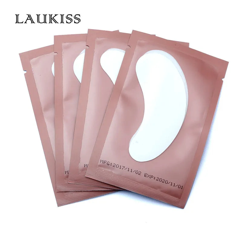 Laukiss 50/100/200Pairs Eyelash Pad Gel Patch Grafting Eyelashes Lint free Under Eye Patches For Eyelash Extension  Makeup Tools