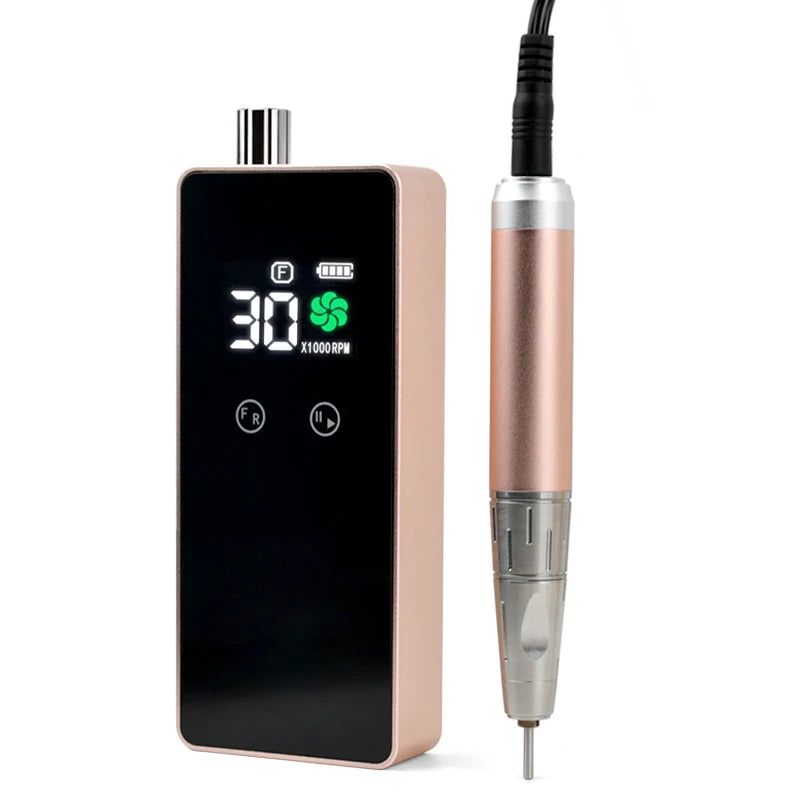 USA Free Shipping Electric Nail Sander Manicure Drill Coreless Handpiece 30000RPM Rechargeable Portable Nail Drill Machine