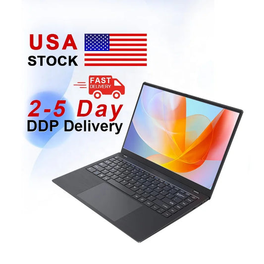 DDP USA Stock Intel N4000 14 Inch 8GB+256GB New Laptop Computer 4800mAH Win11 Pro Business Laptops Cheapest Laptops