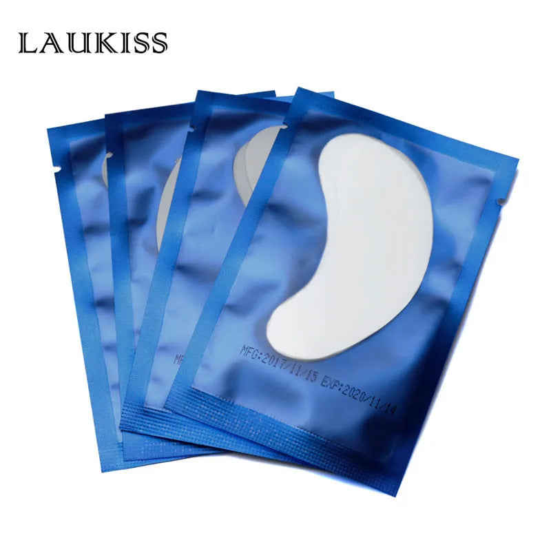 Laukiss 50/100/200Pairs Eyelash Pad Gel Patch Grafting Eyelashes Lint free Under Eye Patches For Eyelash Extension  Makeup Tools