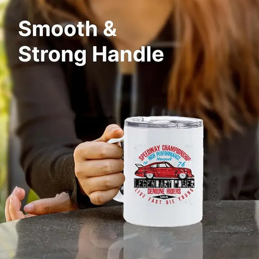 USA Warehouse 25Pack 12 oz 12oz Stainless Steel Sublimation Blanks Coffee Tumbler Camp Mug With Handle for Sublimation